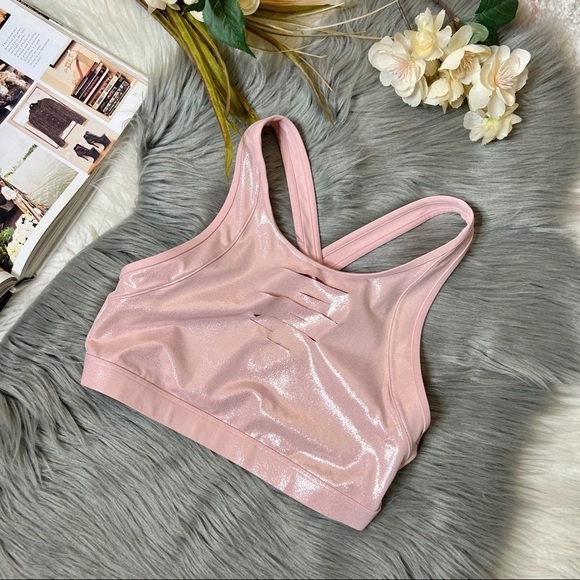 NEW PINK Victoria’s Secret Ultimate Gleam Racer Back Sports Bra Sz S - Picture 1 of 8
